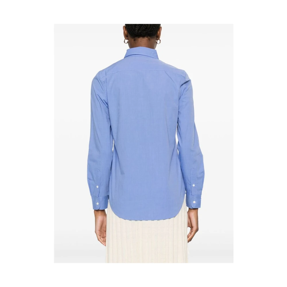 Ralph Lauren Stretch Slim Fit Overhemd Blue Dames