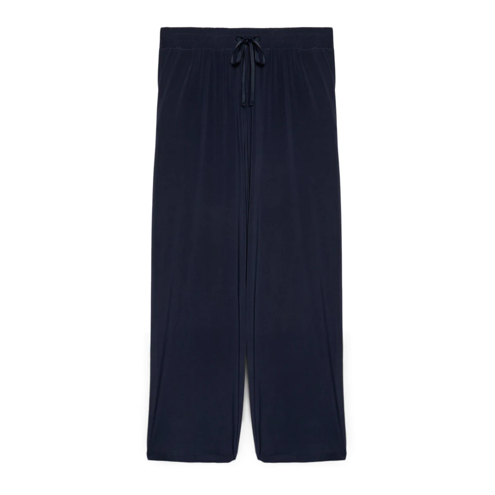 Fiorella Rubino Wijde Pijp Jersey Broek Blue Dames