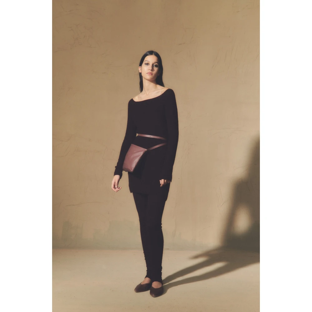 Cortana Bordeaux Baby Alpaca Merino Leggings Purple Dames