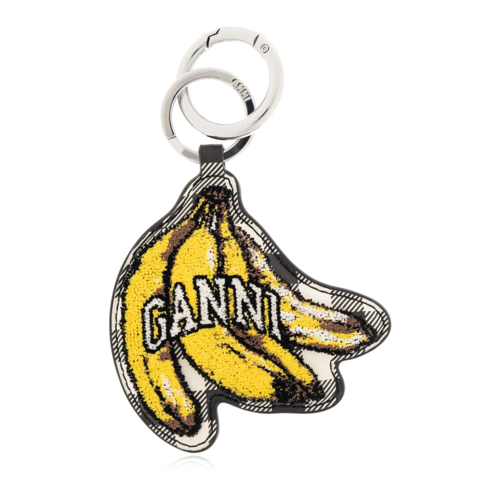 Ganni Keychains, Female, One Size, Banana Keyring Yellow