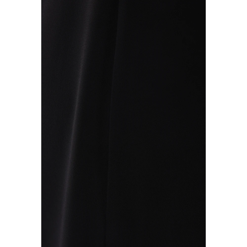 Max Mara Zwarte Lange Jurk Pompei Viscose Black Dames