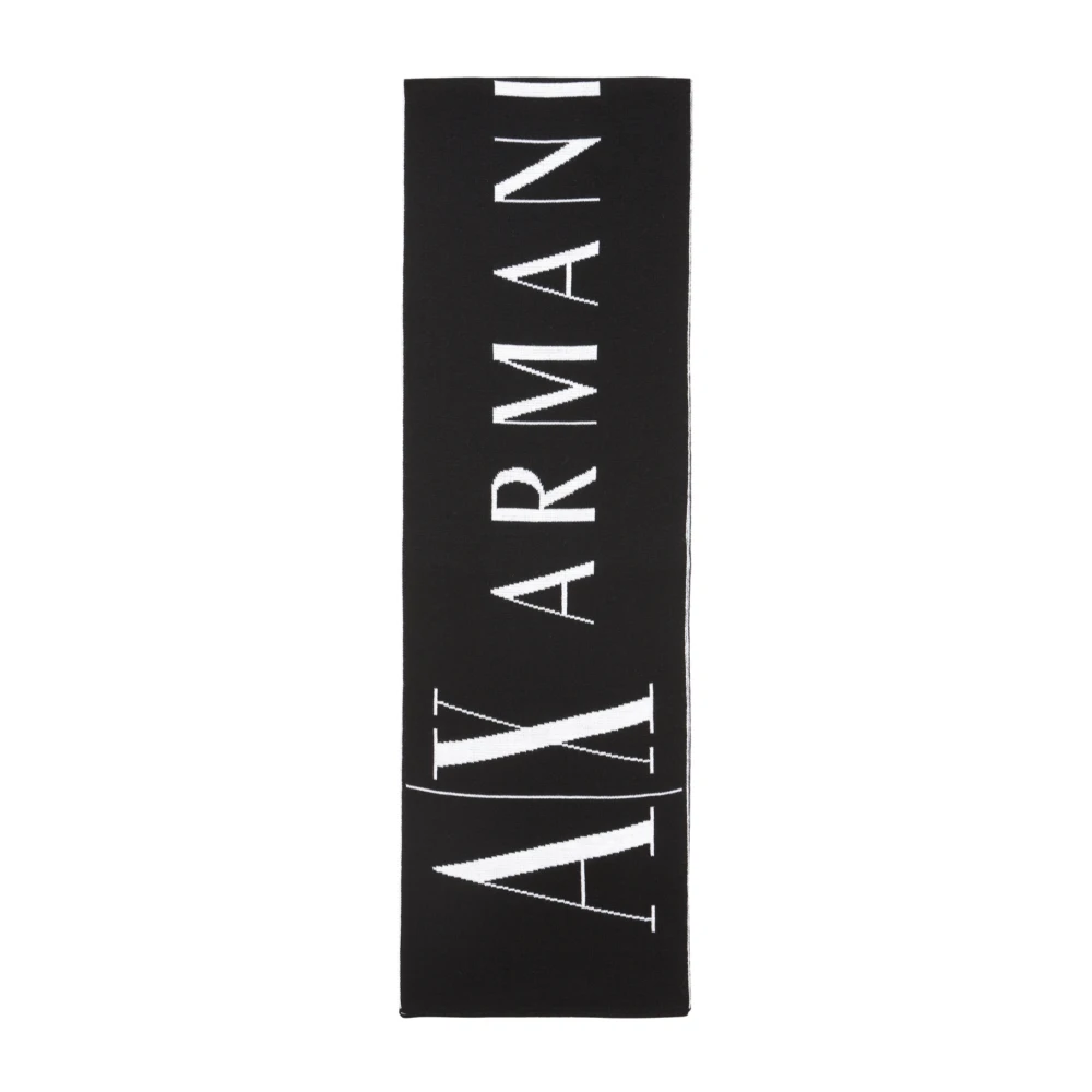 Armani Exchange Women's Black Iconic Scarf