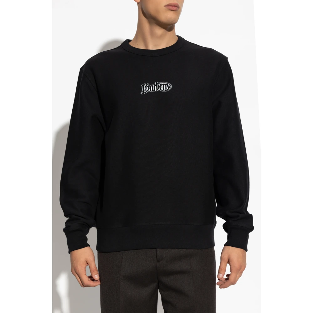Burberry Katoenen sweatshirt met logo Black Heren