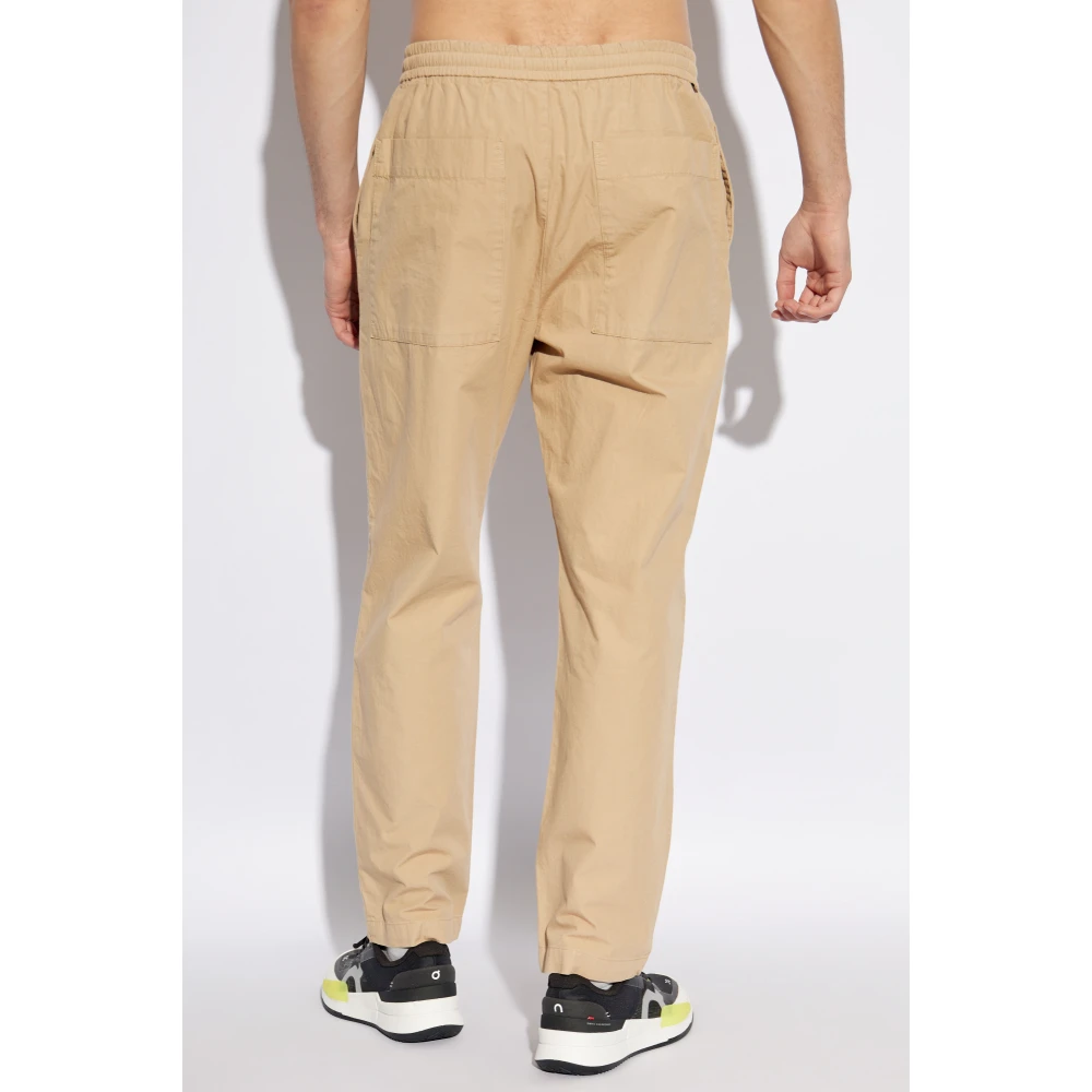 Woolrich Wijde katoenen broek Beige Heren