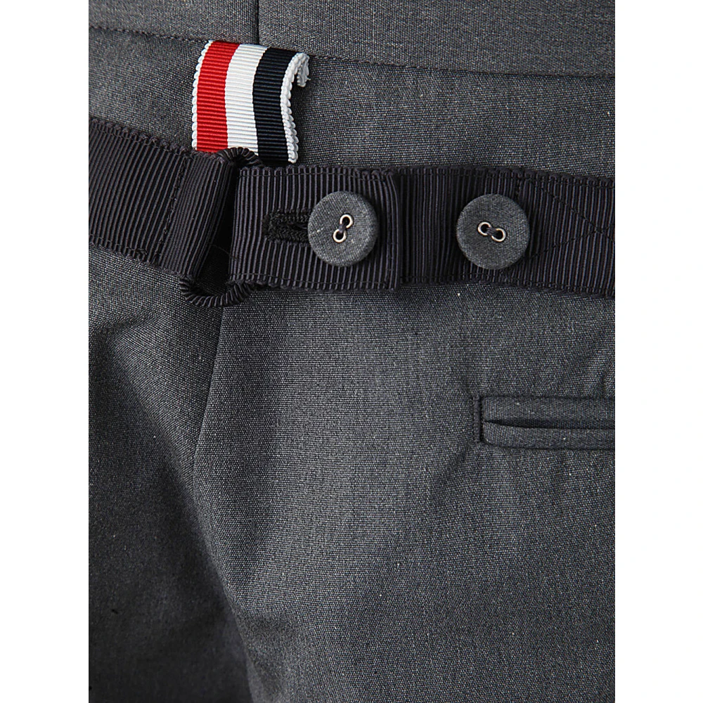 Thom Browne Backstrap Broek in Typemachine Stof Gray Heren