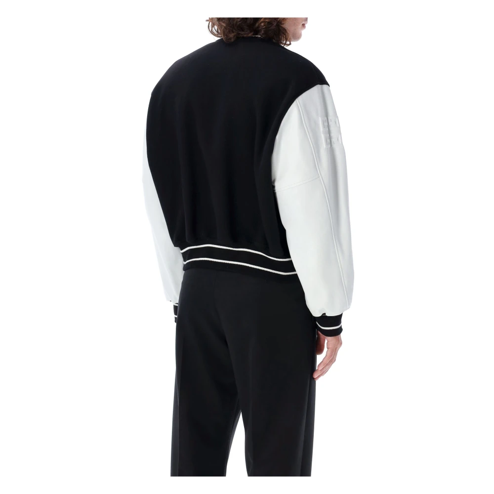 Givenchy Varsity Bomber Jack Zwart Wit Black Heren