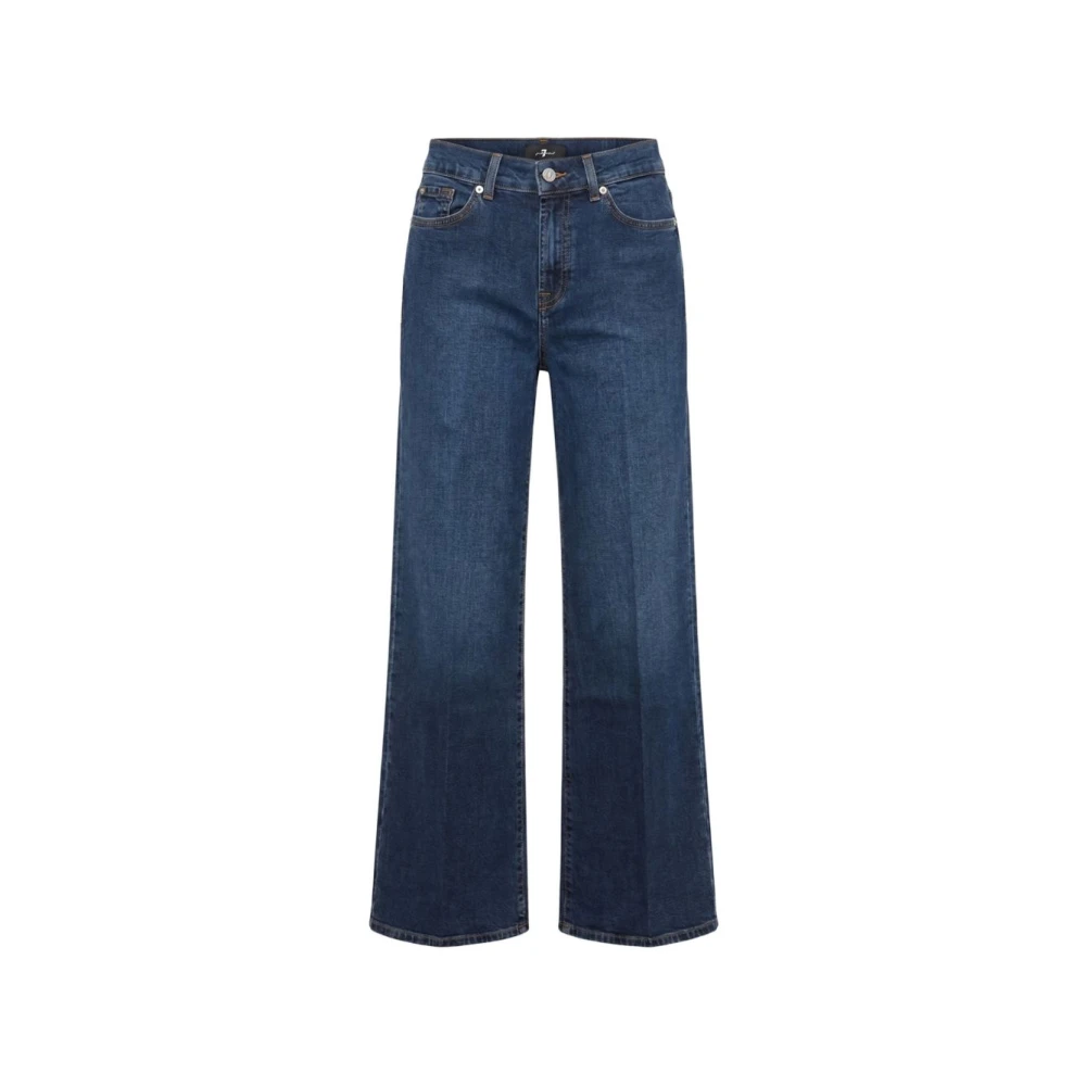 7 For All Mankind Lotta Tailorless Wide Leg Jeans - Female - Wide Jeans - Blue - W32 - Jeans