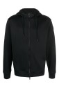 sweat-a-capuche-zippe-noir-decontracte