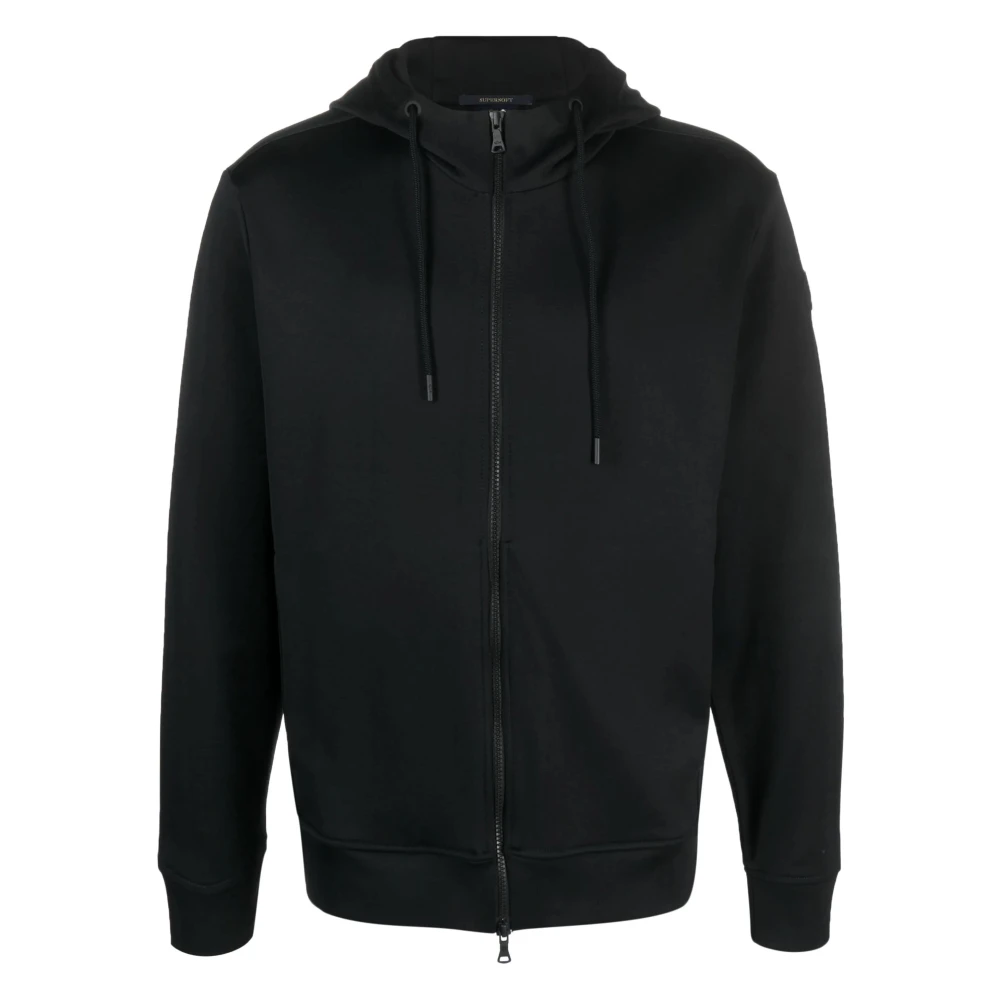 PAUL & SHARK Casual Zwarte Full Zip Hoodie Black Heren