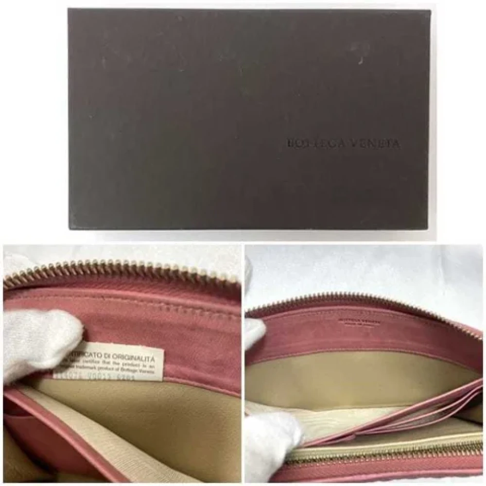 Bottega Veneta Vintage Pre-owned Leather wallets Pink Dames