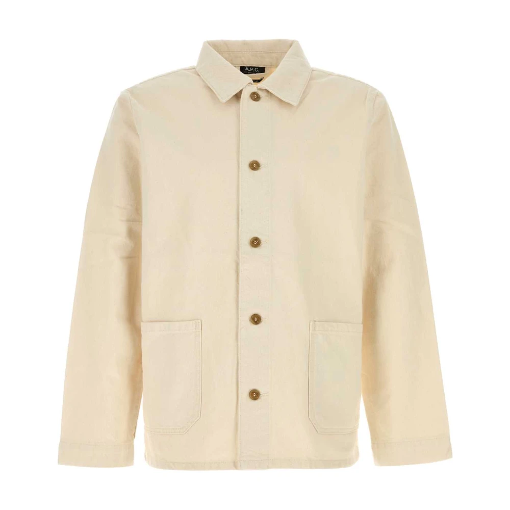 A.p.c. Men's Beige Denim Kerlouan Jacket