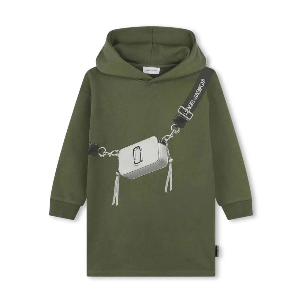 Marc Jacobs Grön Huva Sweatshirt Klänning Fronttryck Green, Flicka