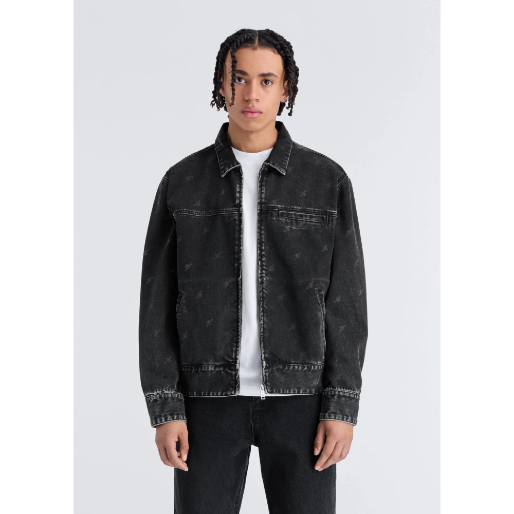 Axel Arigato Signature A Denim Jacket Gray Heren