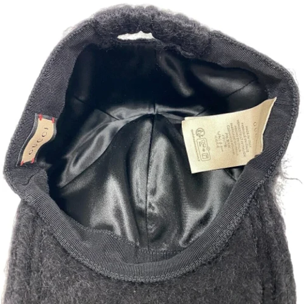 Gucci Vintage Pre-owned Wool hats Black Dames