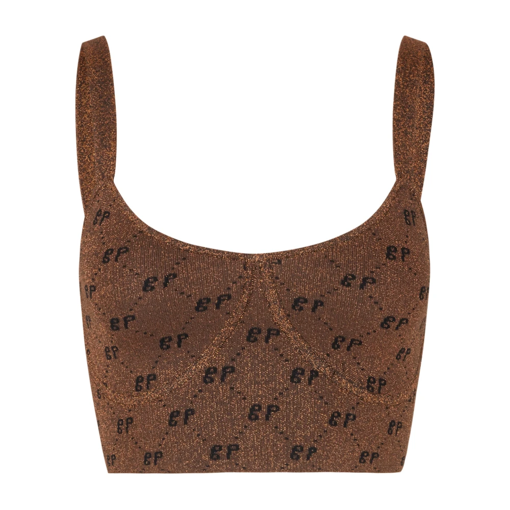 BAUM UND PFERDGARTEN Harlequin Crop Top Brown Dames