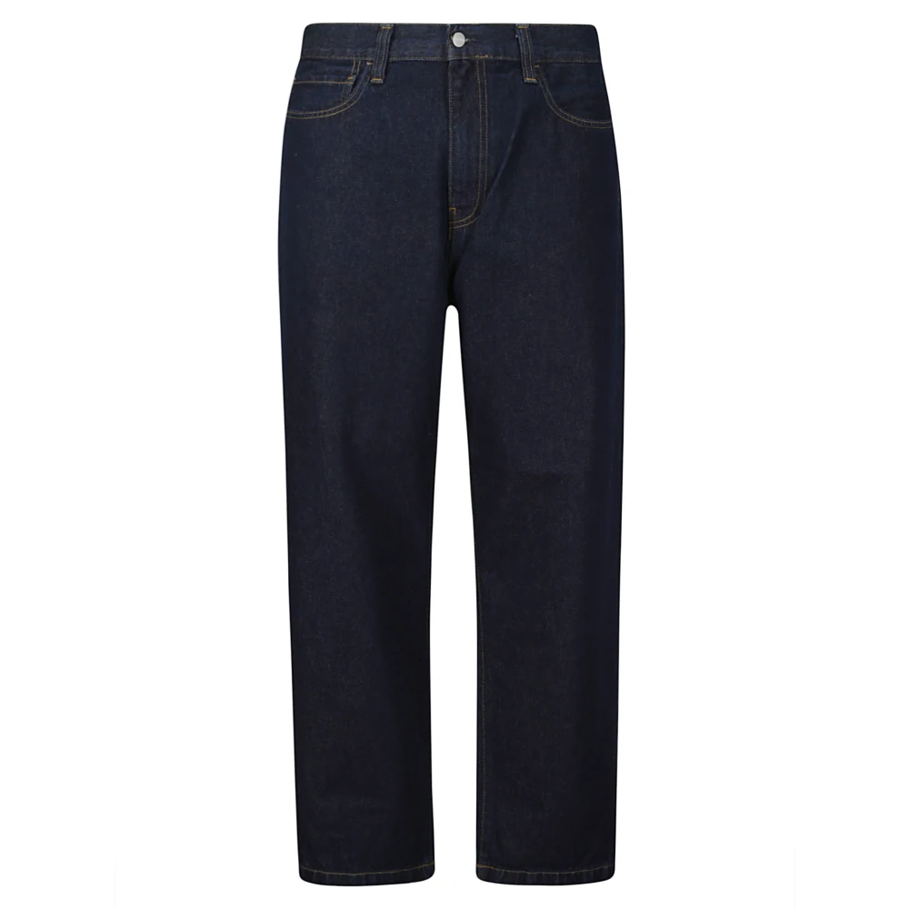 Carhartt Wip Men's Blue Loose Fit Cotton Jeans With Pockets - Straight Fit Jeans - W33 - Jeans