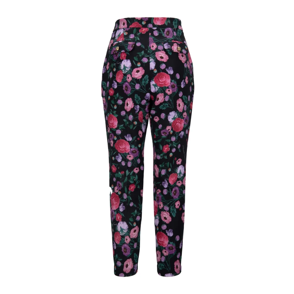 Elisabetta Franchi Bloemenpatroon Rits Haak Broek Multicolor Dames
