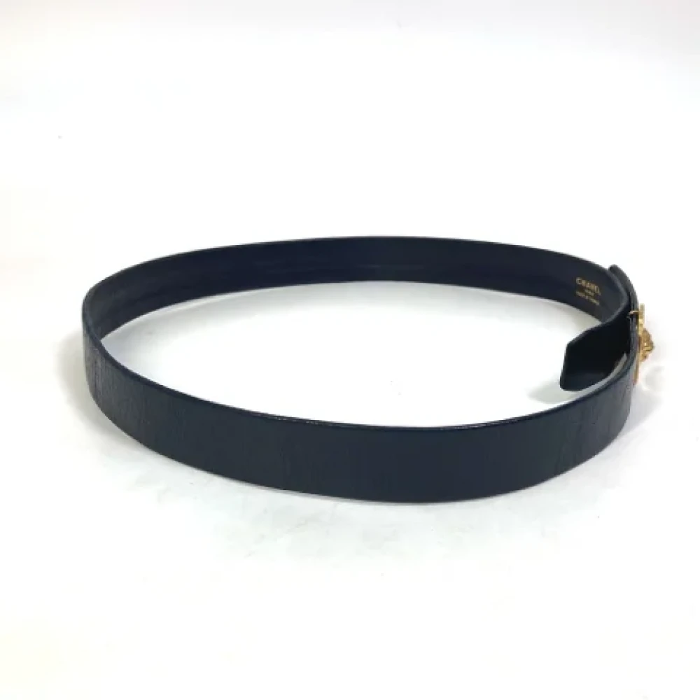 Chanel Vintage Pre-owned Leather belts Blue Dames