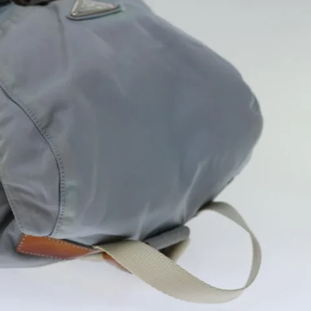 Prada Vintage Pre-owned Nylon backpacks Blue Dames