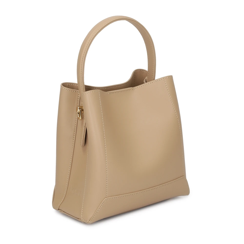 Kazar Leren tas met grote metalen sluiting Beige Dames