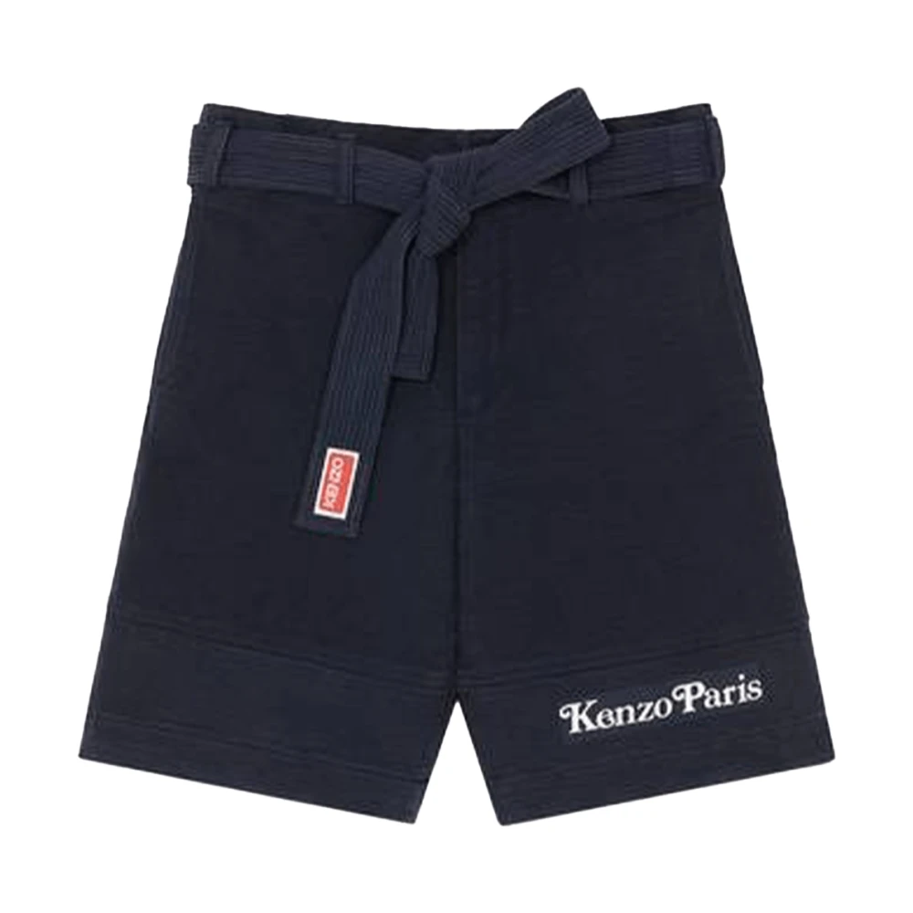 Kenzo Geborduurde Logo Shorts Blue Heren