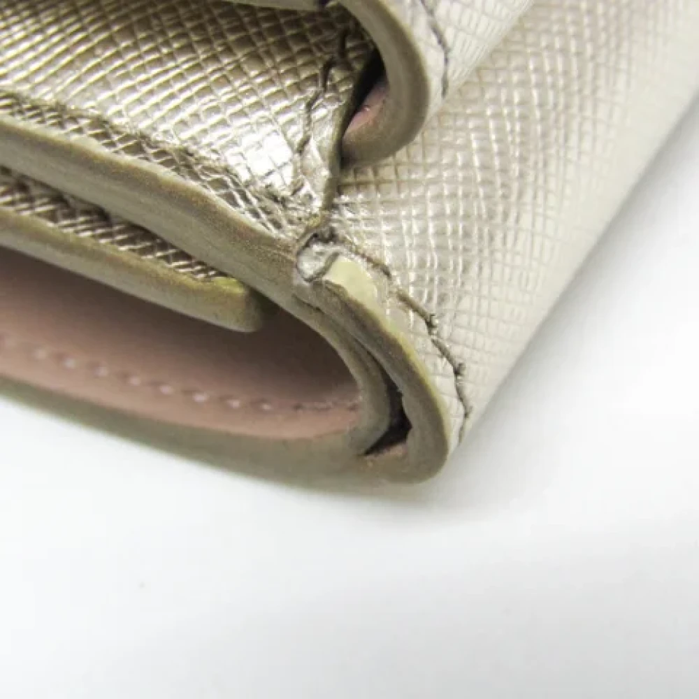 Prada Vintage Pre-owned Leather wallets Yellow Dames