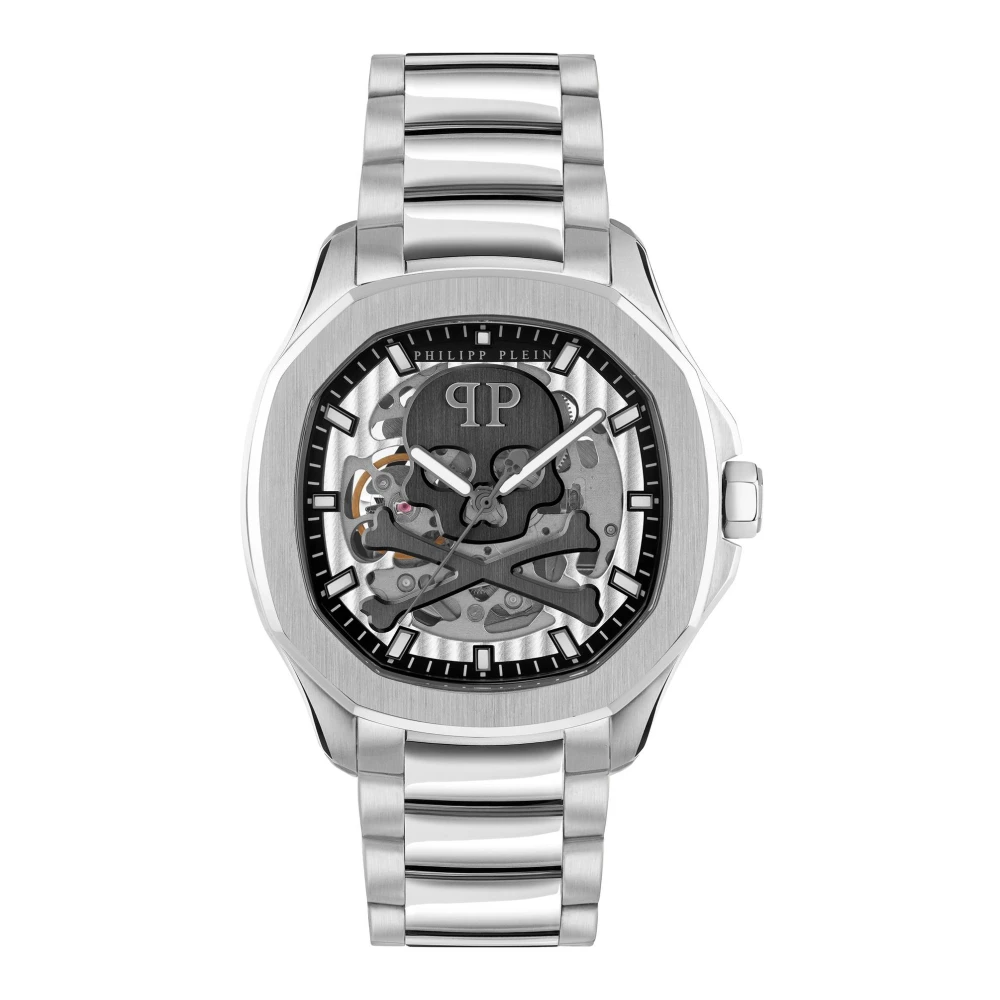 Philipp Plein Men's Gray Skeleton Spectre 42Mm