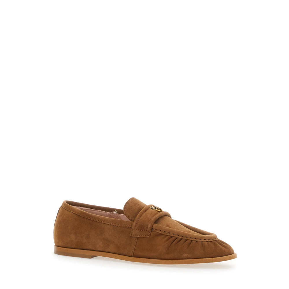 pinko Bruine Loafers met Love Birds Logo Brown Dames