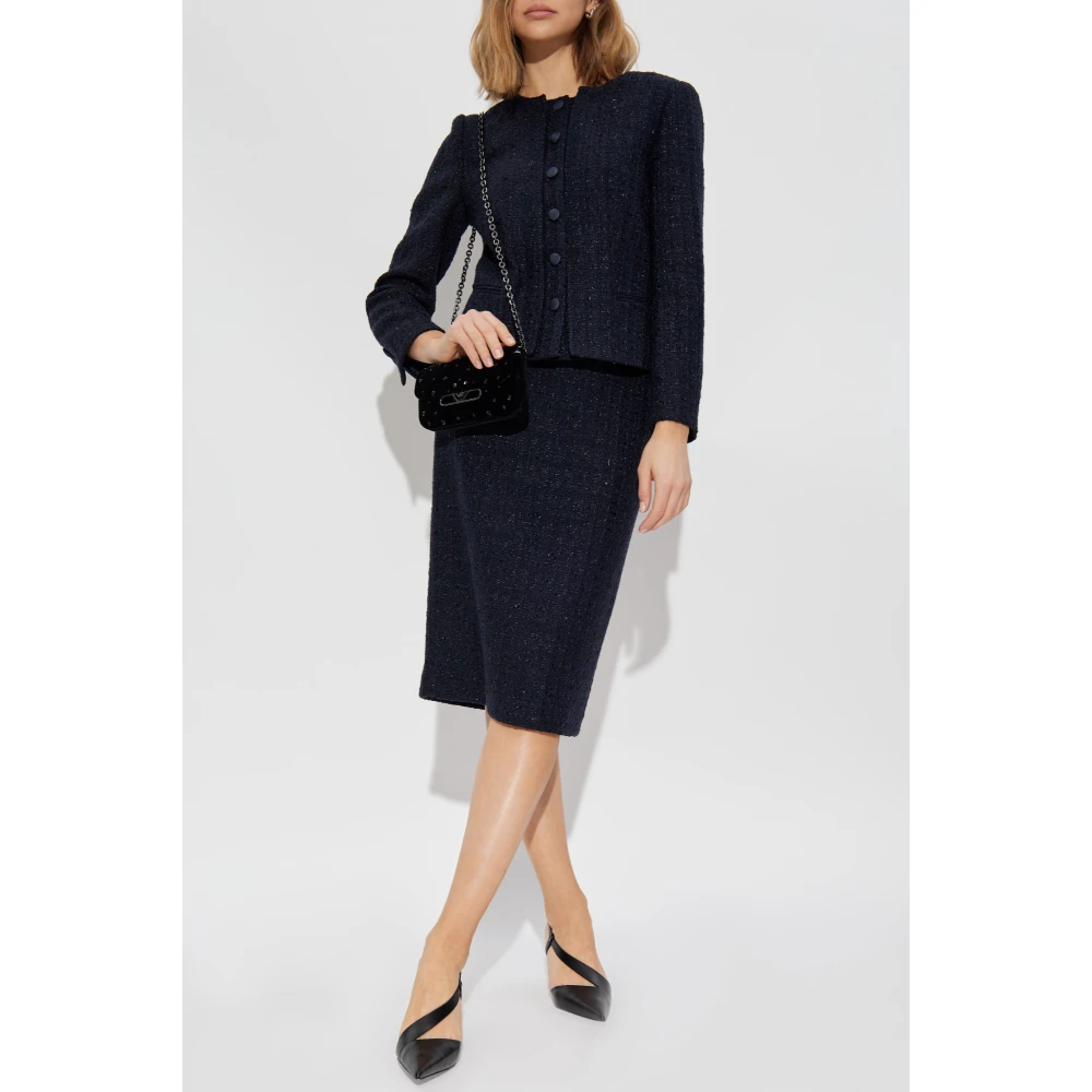 Emporio Armani Tweed rok Blue Dames