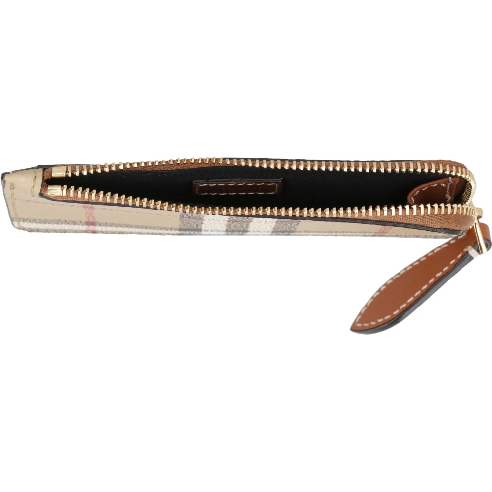 Burberry Kaarthouder met ruitmotief Beige Dames