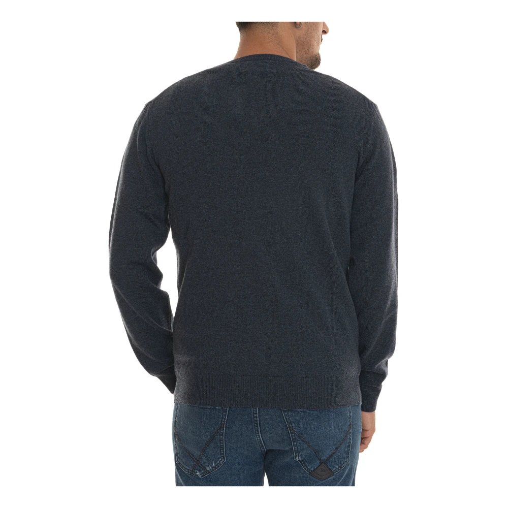 Gant V-hals trui extra fijne wol Blue Heren