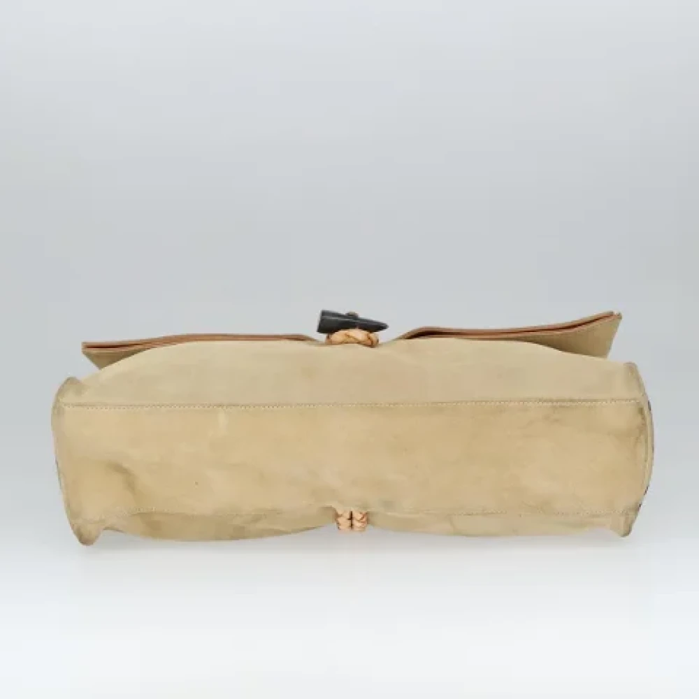 Burberry Vintage Pre-owned Leather shoulder-bags Beige Dames