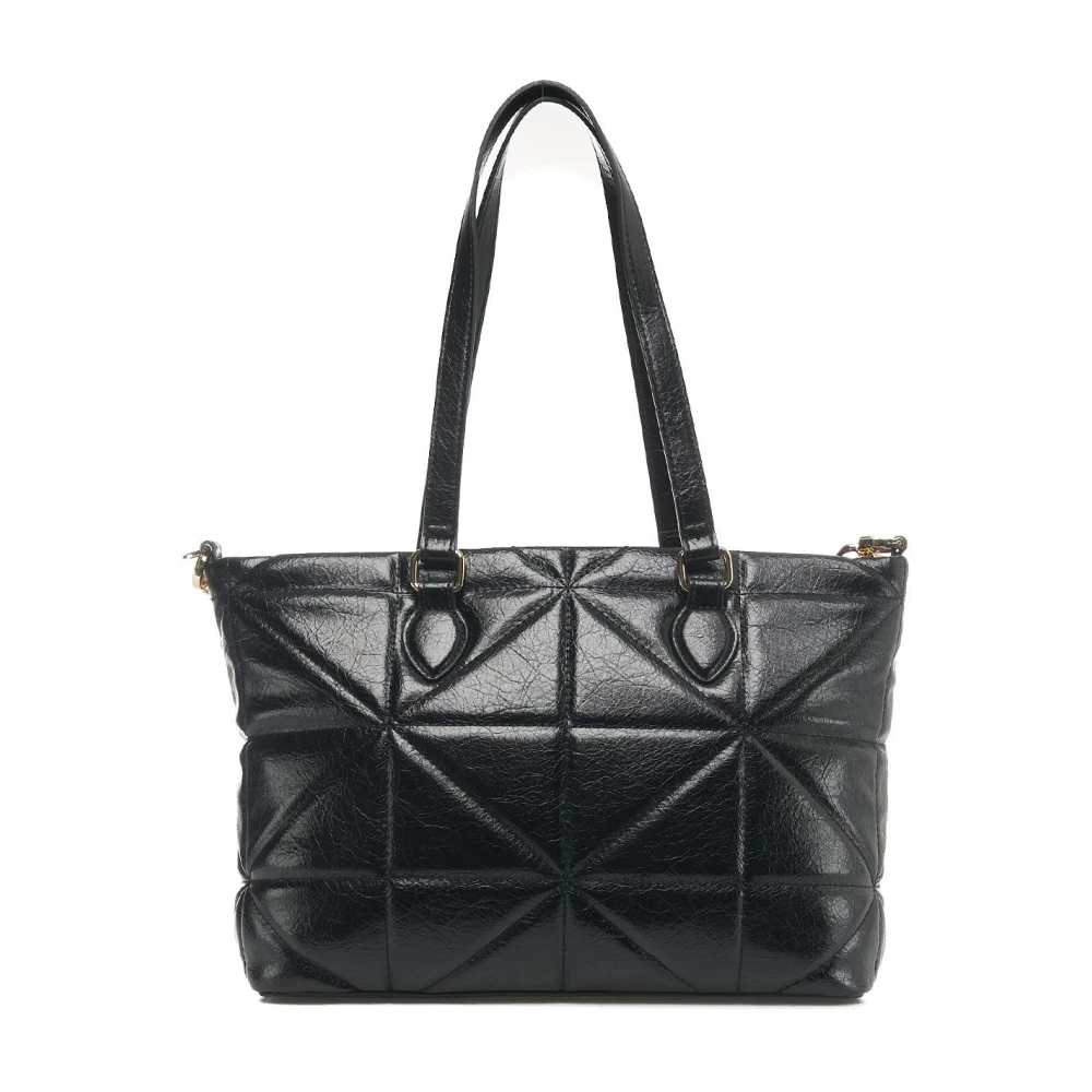 Love Moschino Zwarte Gewatteerde Shopper Tas Black Dames