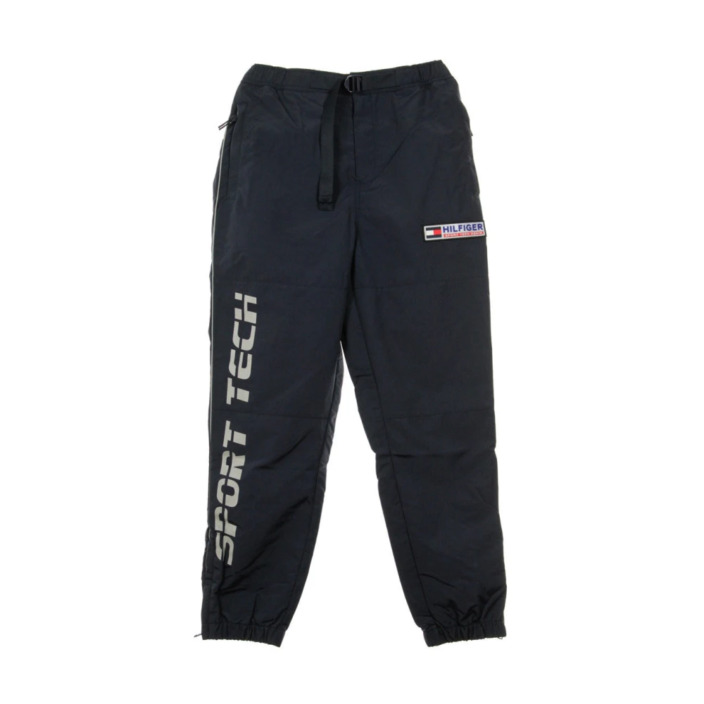 Tommy Hilfiger Sportieve Nylon Navy Blazer Broek Blue Heren