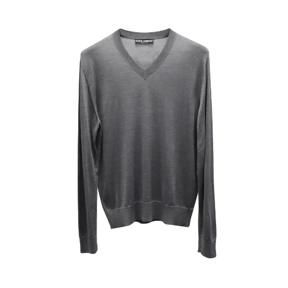 Dolce & Gabbana Pre-owned Silk tops Gray Dames