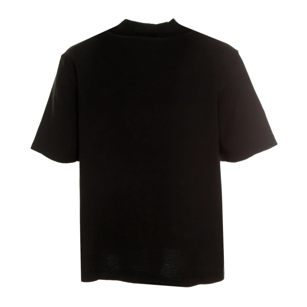 Stone Island Geribbelde Ronde Hals T-Shirt Black Heren