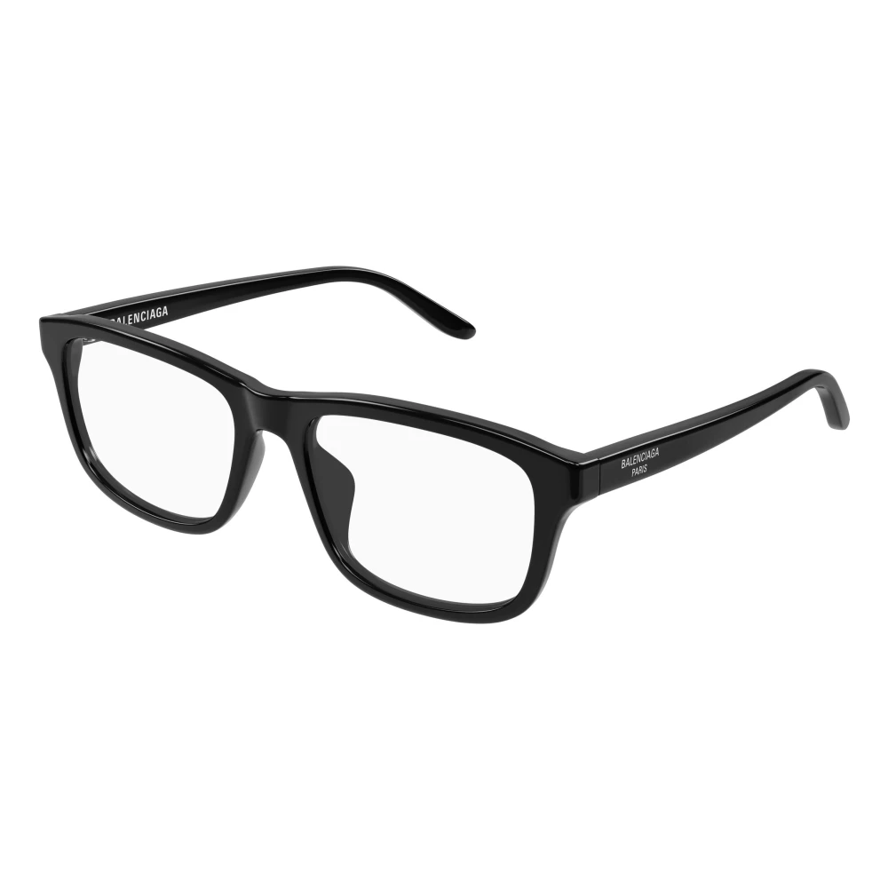 Balenciaga Unisex Black Glasses, 55 Mm, Squared Optical Frame