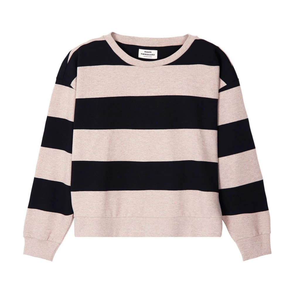 Mads Nørgaard Gezellige Boxy Sweatshirt Havermeel Melange Multicolor Dames