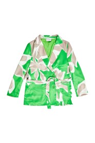 HERZENSANGELEGENHEIT 25232-6524 Damen Satinblazer Granny multi Grün
