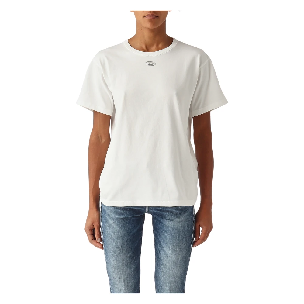 Diesel Women's White T-Shirts, L, T-Normy-Od T-Shirt