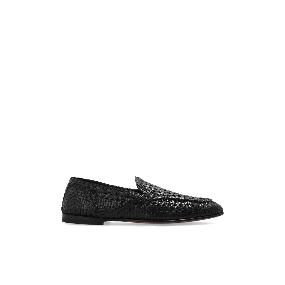 Dolce & Gabbana Hombre Negro - Zapatos De Cuero Tipo Mocasines - Shoes - 39 Eu - Zapatos De Cuero Tipo Mocasines