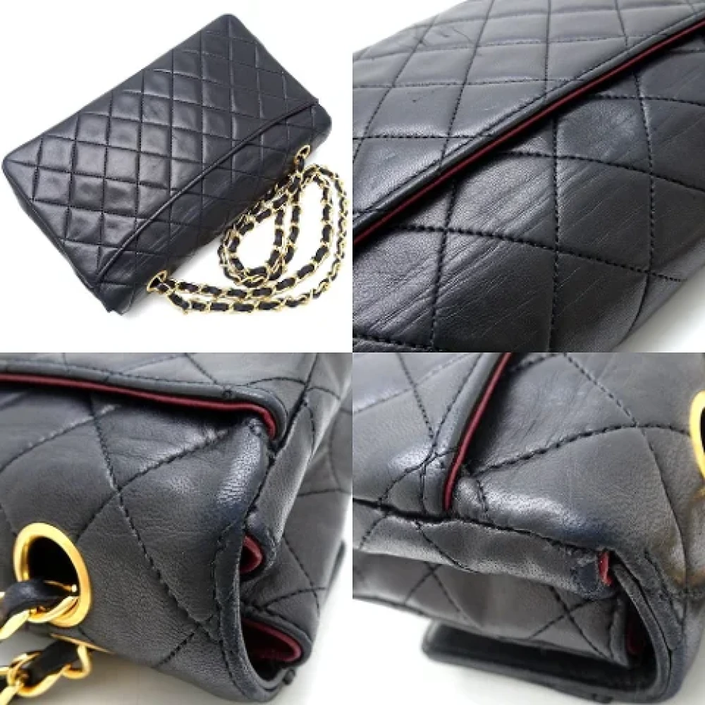 Chanel Vintage Pre-owned Leather crossbody-bags Black Dames