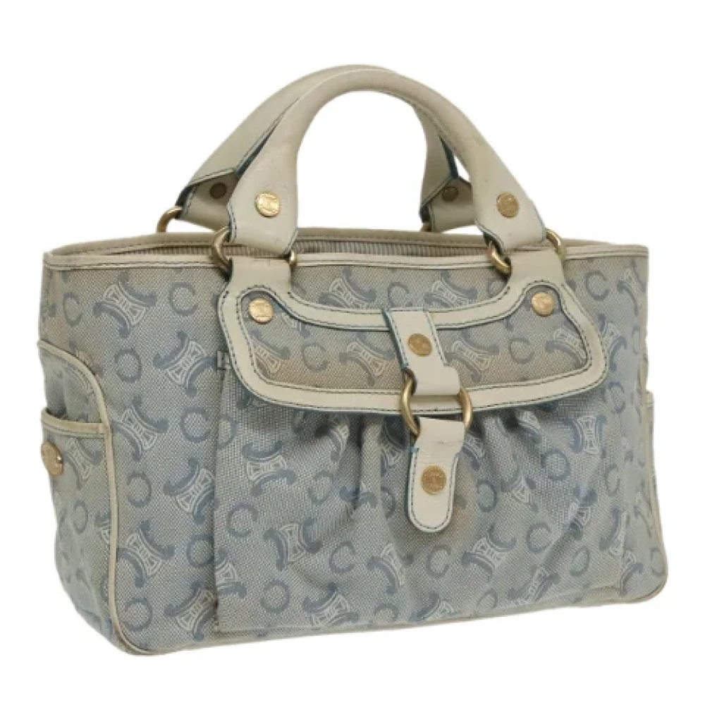 Celine Vintage Pre-owned Canvas handbags Blue Dames