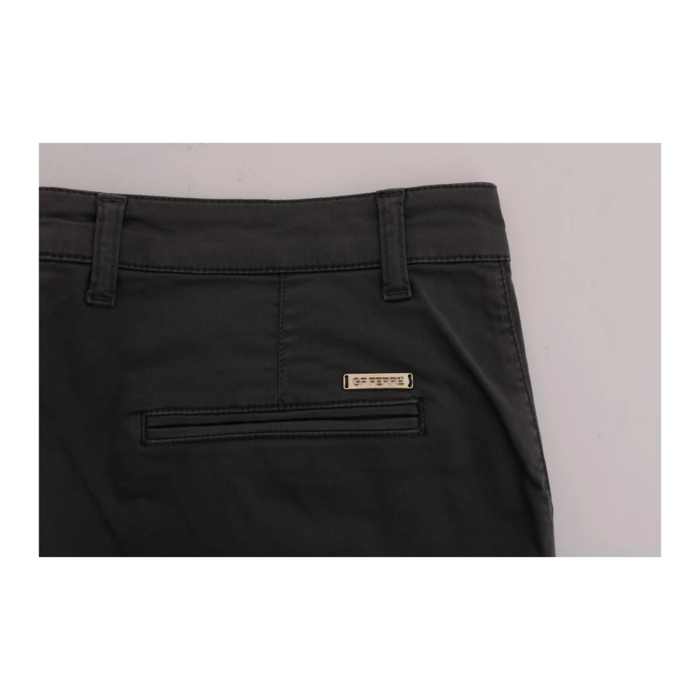 Gianfranco Ferré Grijze Katoenen Stretch Slim Fit Broek Gray Heren