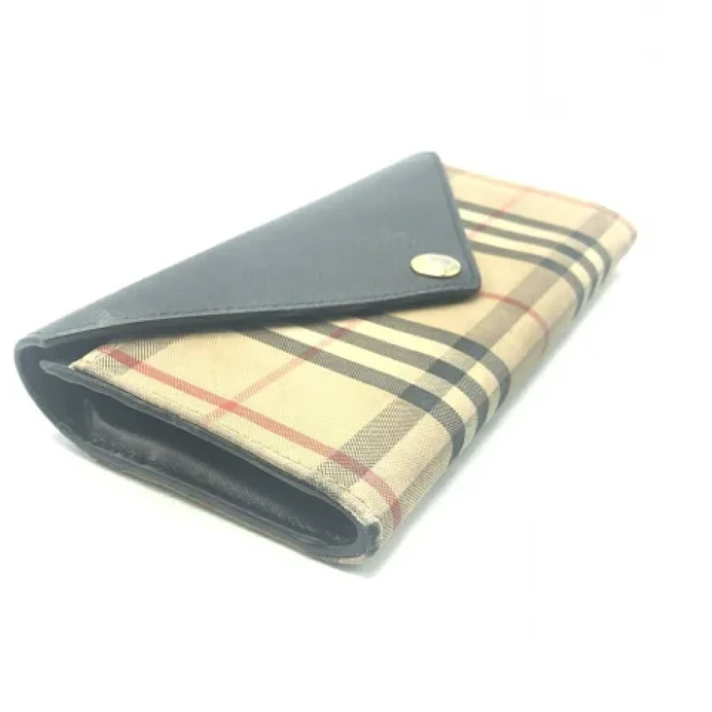 Burberry Vintage Pre-owned Leather wallets Beige Dames