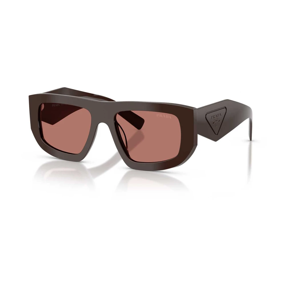 Prada Brown Rectangular Sunglasses - Unisex - Sunglasses - 53 Mm - Accessories