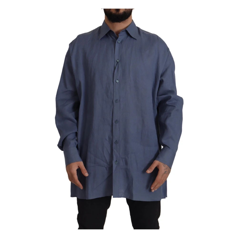 Dolce & Gabbana Blue Dress Shirt - Male - Casual Shirts - Xl - Shirts