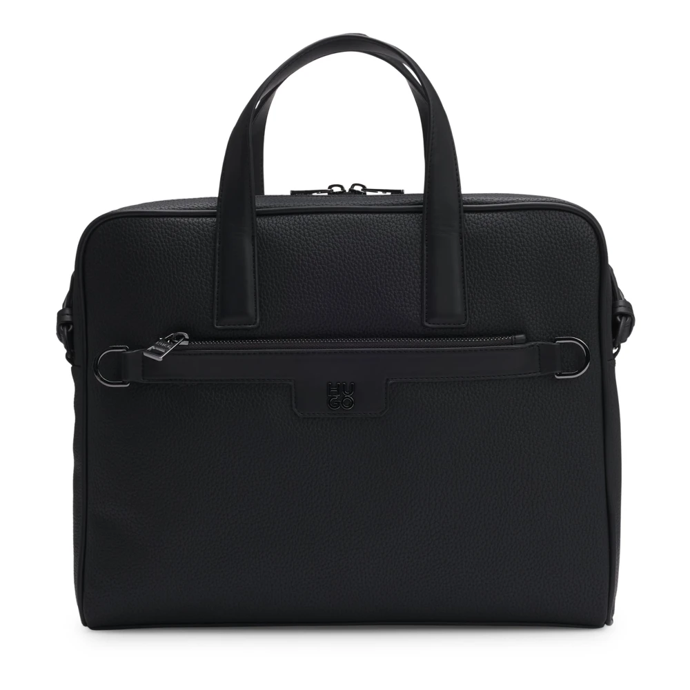 Hugo Men's Black Modern Docut Case With Stack Logo - Laptop Bags & Cases - One Size - Bags