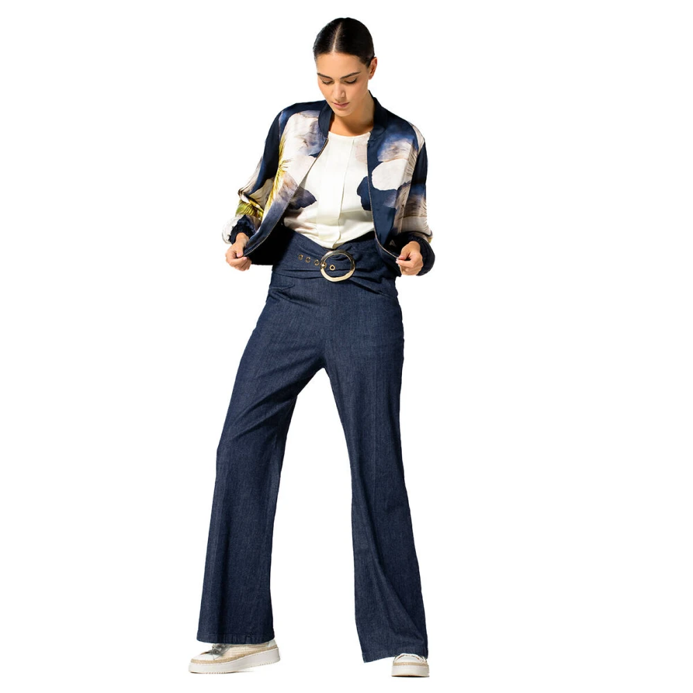 Caroline Biss Elegante Broek 1501 Broek Blue Dames