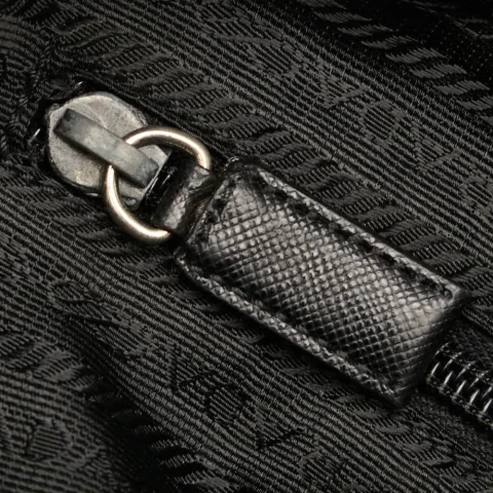 Prada Vintage Pre-owned Canvas crossbody-bags Black Dames